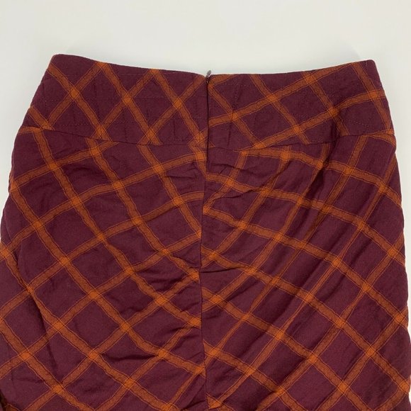 Birgitte Herskind Zaba Skirt Burgundy Plaid Asymmetrical Mini - Picture 7 of 9